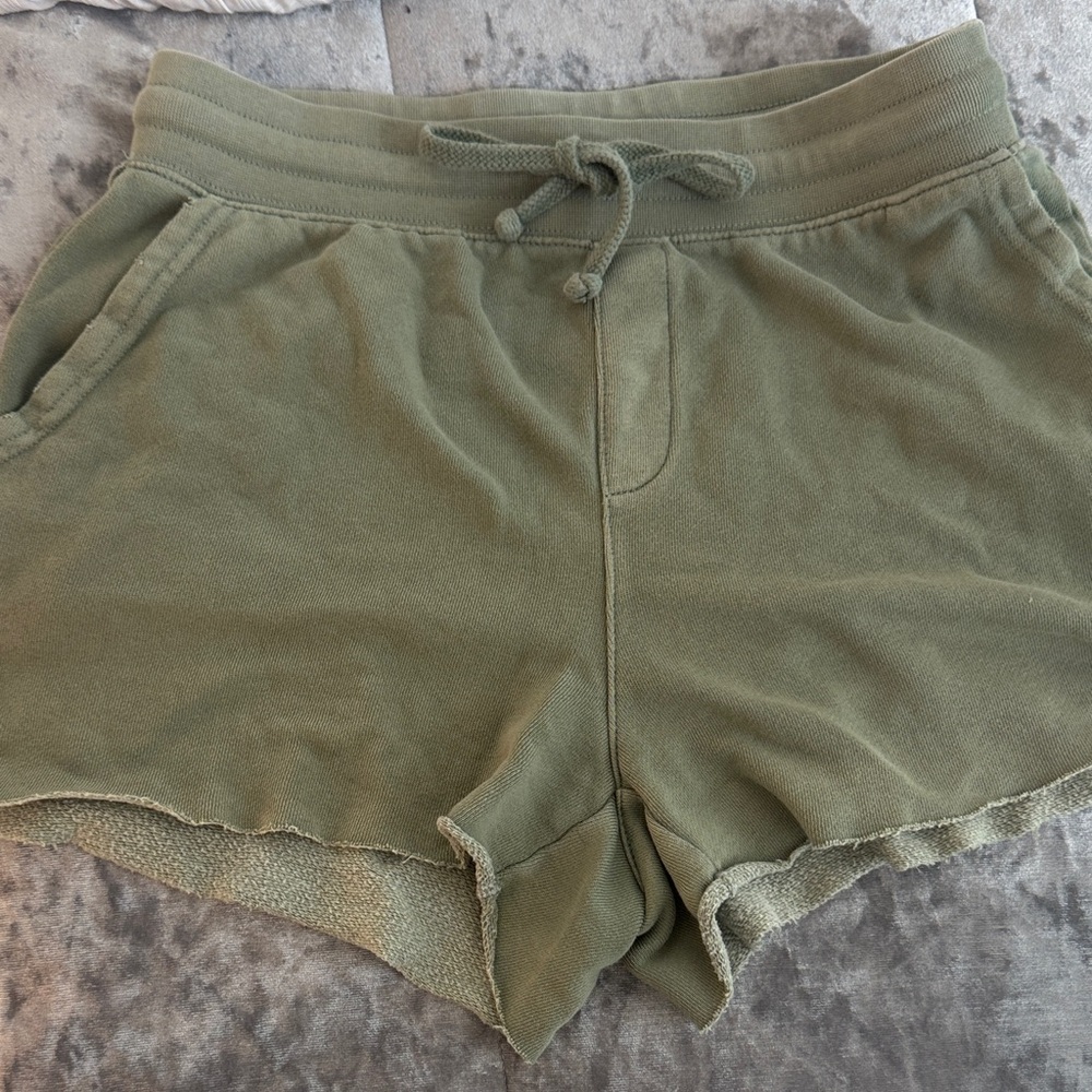 aerie Olive Drawstring Lounge Shorts